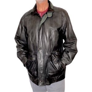 Members Only leather coat